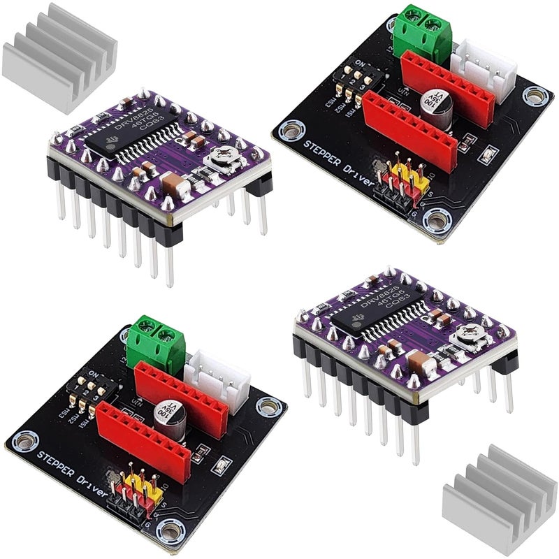 DIYables وحدات ومحركات قيادة المحركات الخطوية DRV8825 ولوحات التوسيع المتوافقة مع Arduino و ESP32 و Raspberry Pi للتحكم الدقيق في المحركات، مجموعتان - Image 1